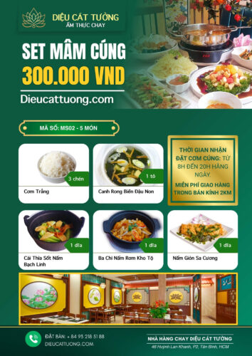 menu cơm cúng 300k